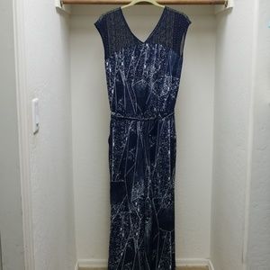Mossimo Navy & White jumpsuit